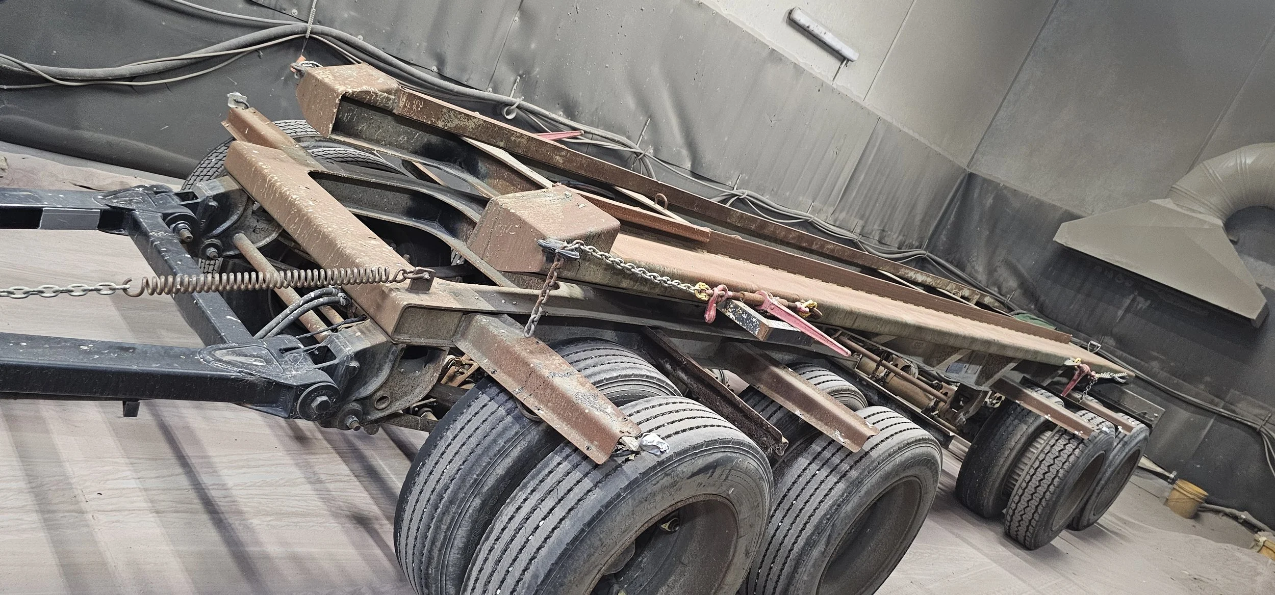 Trailer work on a steel chassis.